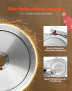 Commercial Meat Slicer, 320W Electric Deli Food Slicer with 300mm Carbon Steel Blade