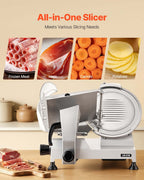 Commercial Meat Slicer, 320W Electric Deli Food Slicer with 300mm Carbon Steel Blade