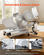 Commercial Meat Slicer, 320W Electric Deli Food Slicer with 300mm Carbon Steel Blade