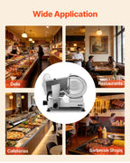 Commercial Meat Slicer, 320W Electric Deli Food Slicer with 300mm Carbon Steel Blade
