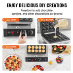 1700W Commercial Mini Pancake Maker with Precision Control