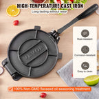 250mm Tortilla and Roti Tortilla Press with 100 Pcs Parchment Paper