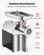 Commercial Electric Meat Grinder 9.2 Lbs/Min Sausage Stuffer Maker Kitchen