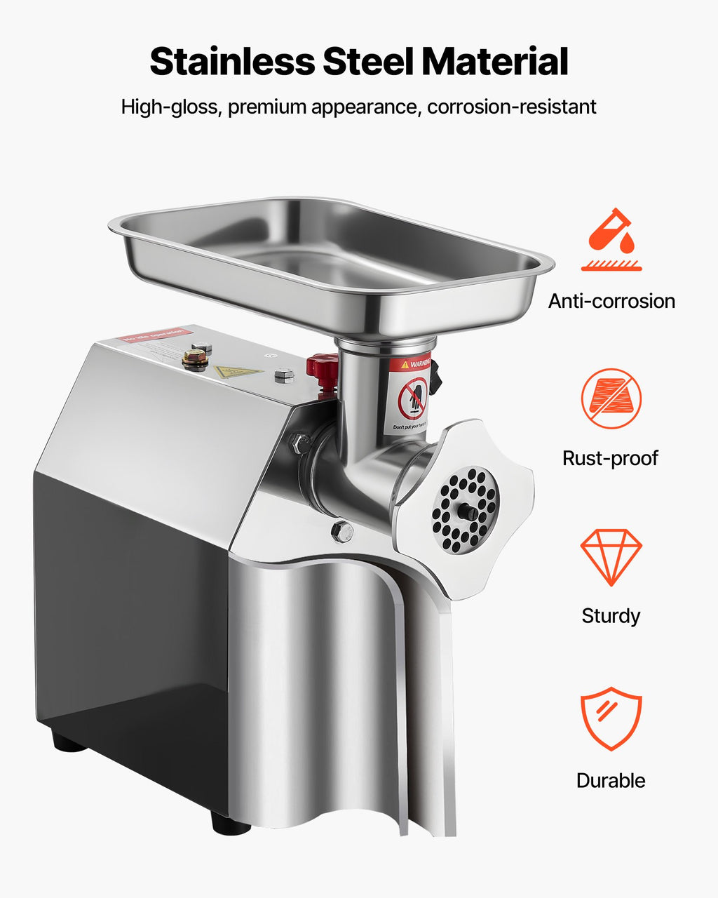 Commercial Electric Meat Grinder 5.5 Lbs/Min Sausage Stuffer Maker Kitchen