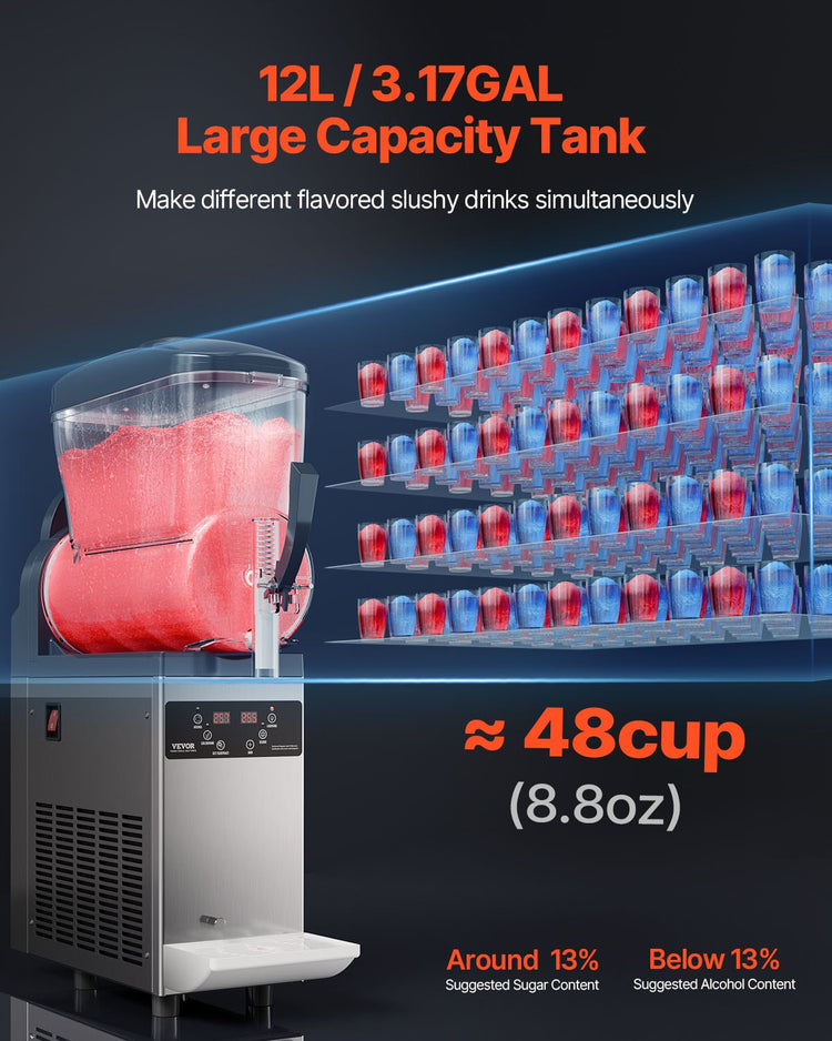 12L Commercial Slushy Machine Margarita Smoothie Frozen Drink Maker - Flavour Fushion Cooking Shop