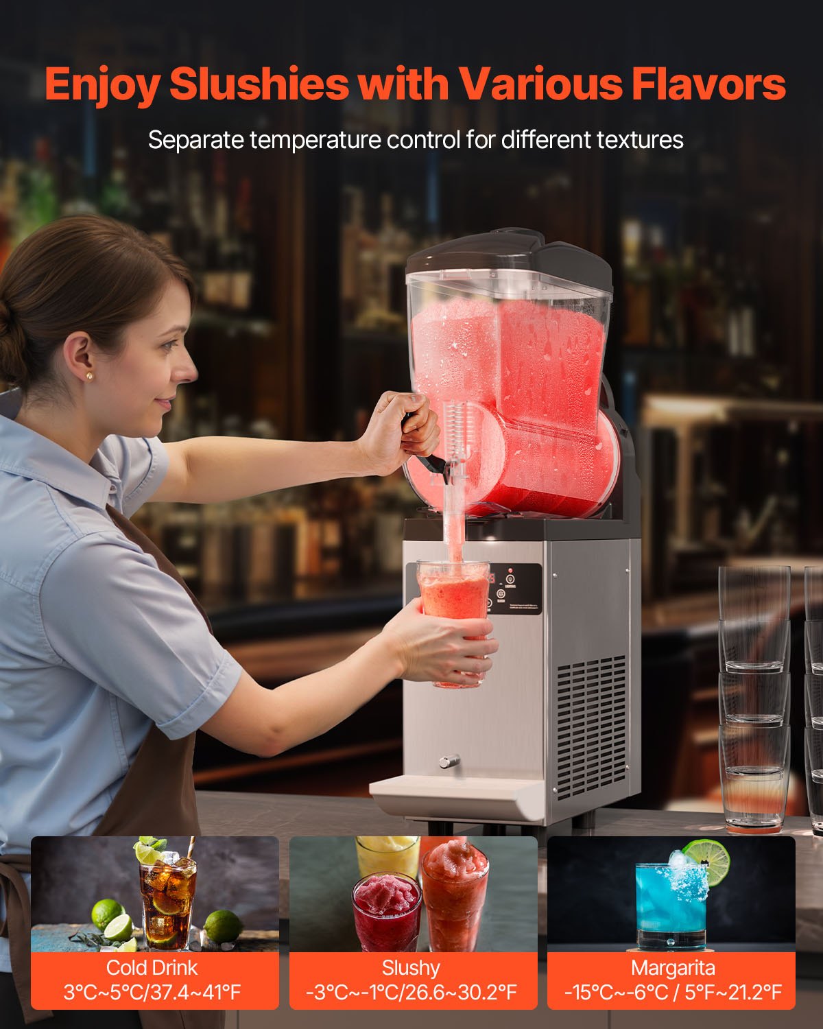 12L Commercial Slushy Machine Margarita Smoothie Frozen Drink Maker - Flavour Fushion Cooking Shop