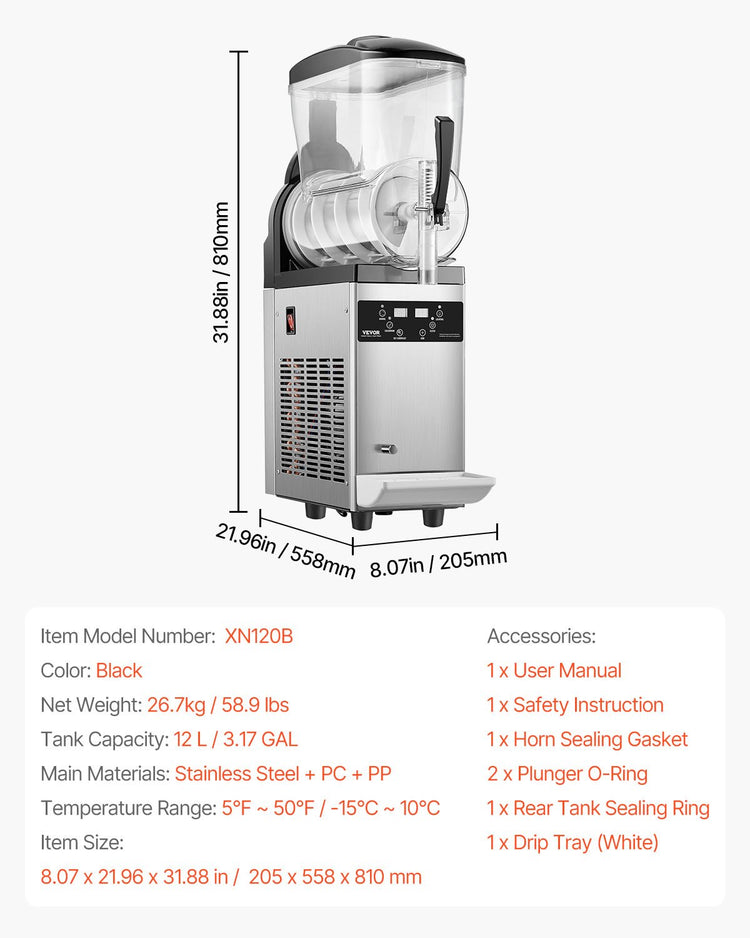 12L Commercial Slushy Machine Margarita Smoothie Frozen Drink Maker - Flavour Fushion Cooking Shop