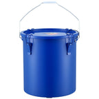 Fryer Grease Bucket, 22.7L Oil Disposal Caddy Carbon Steel Fryer Oil Bucket with Rust-Proof Coating, Oil Transport Container with Lid, Lock Clips