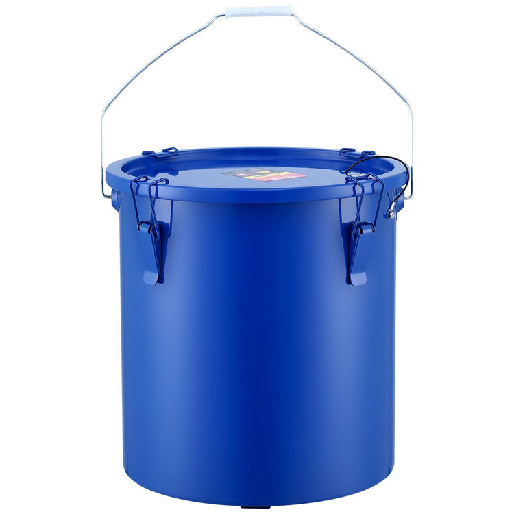 Fryer Grease Bucket, 22.7L Oil Disposal Caddy Carbon Steel Fryer Oil Bucket with Rust-Proof Coating, Oil Transport Container with Lid, Lock Clips - Flavour Fushion Cooking Shop