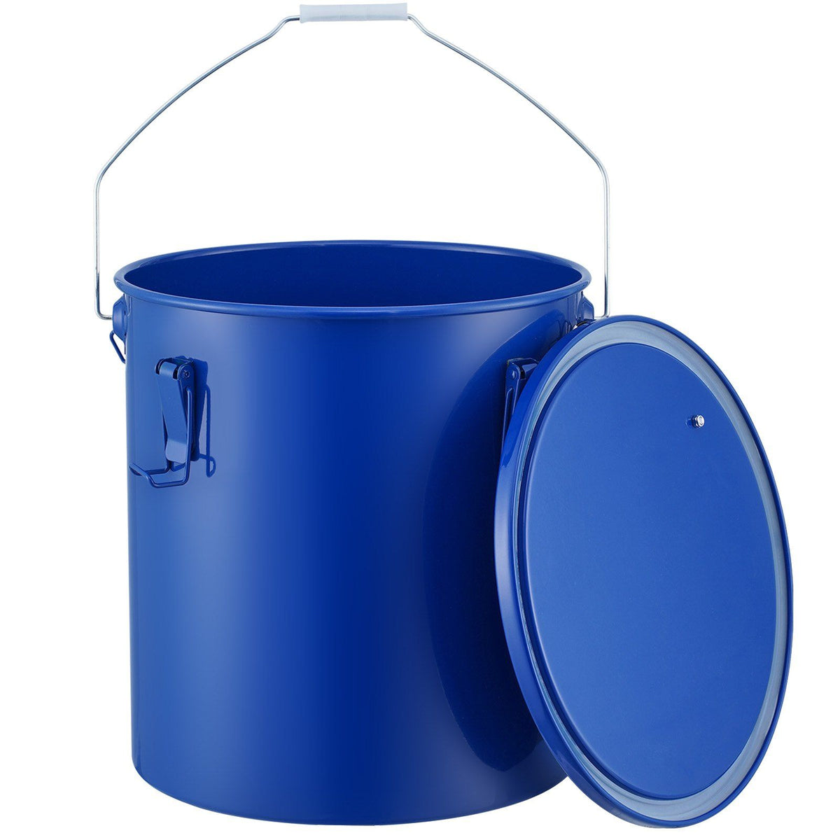 Fryer Grease Bucket, 22.7L Oil Disposal Caddy Carbon Steel Fryer Oil Bucket with Rust-Proof Coating, Oil Transport Container with Lid, Lock Clips - Flavour Fushion Cooking Shop