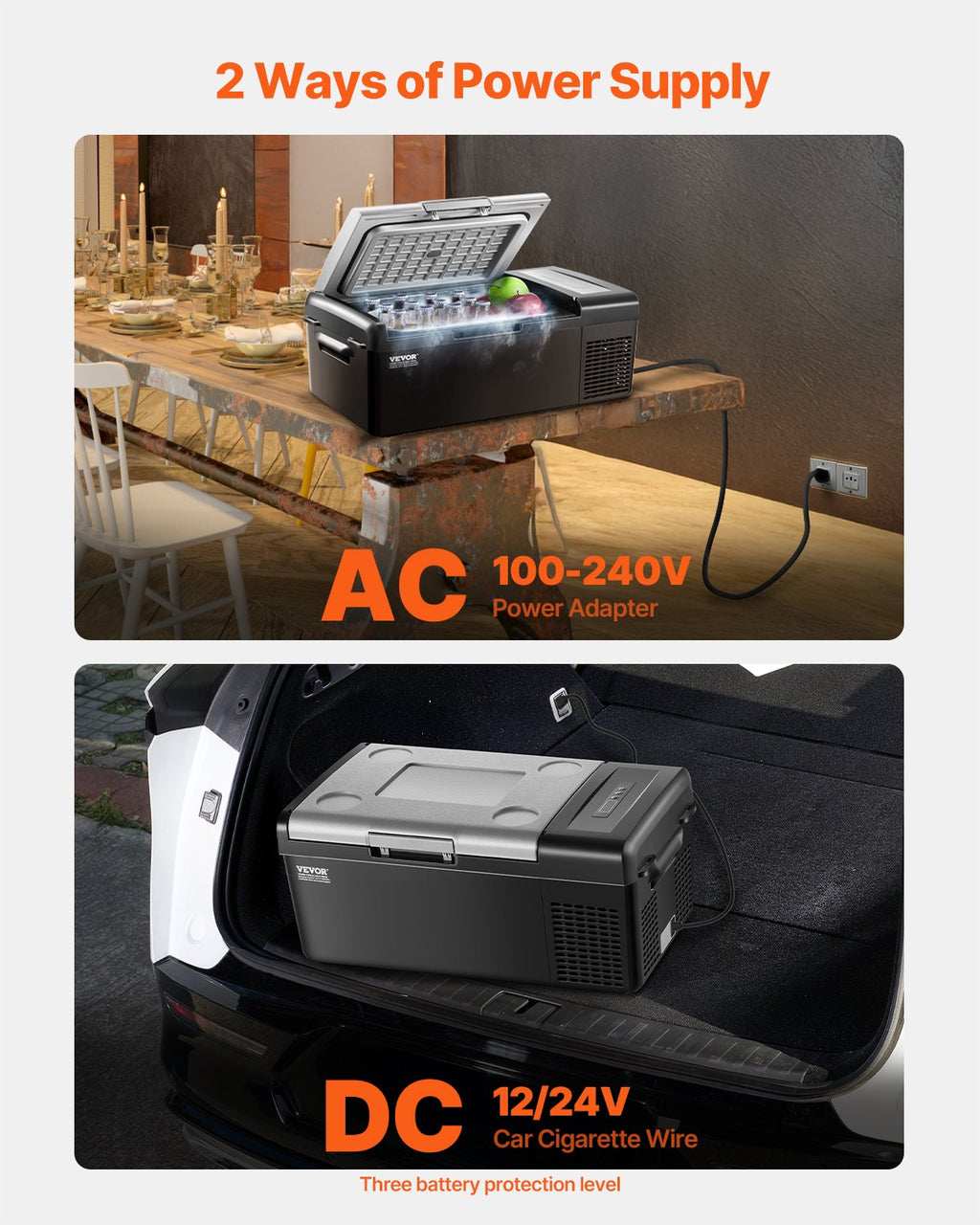 Portable Car Refrigerator Freezer Compressor 15L Single Zone for Car Home