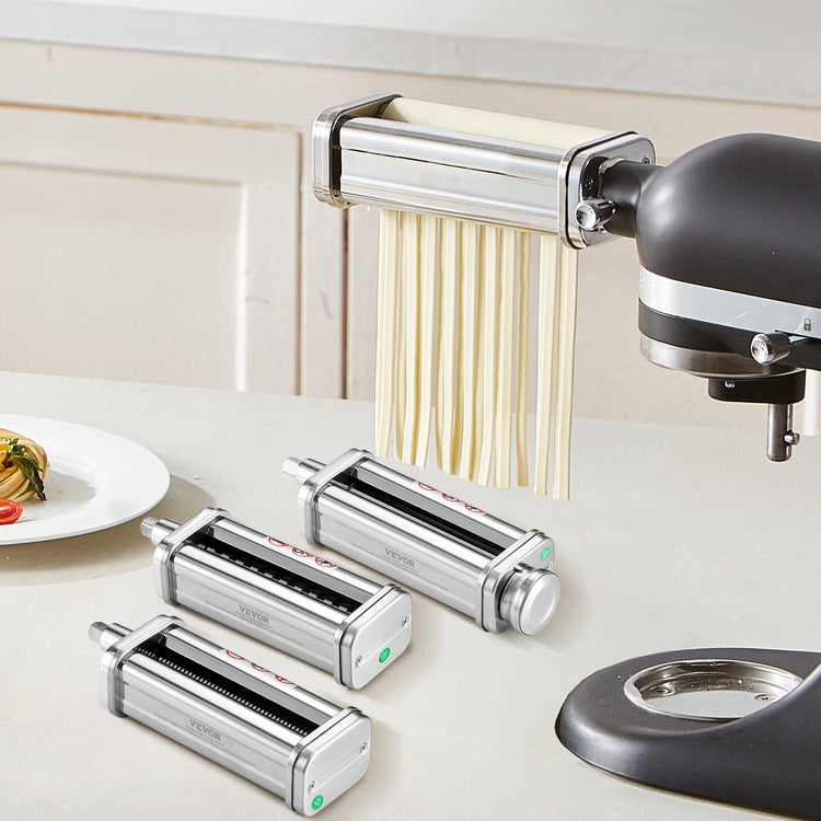3Pcs Pasta Attachment for KitchenAid Stand Mixer Pasta Roller Cutter Set - Flavour Fushion Cooking Shop