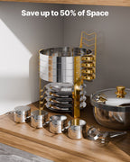 Chafing Dish Buffet Set, 5 Qt 4 Pack, Stainless Steel Chafer with 4 Full Size Pans, Gold
