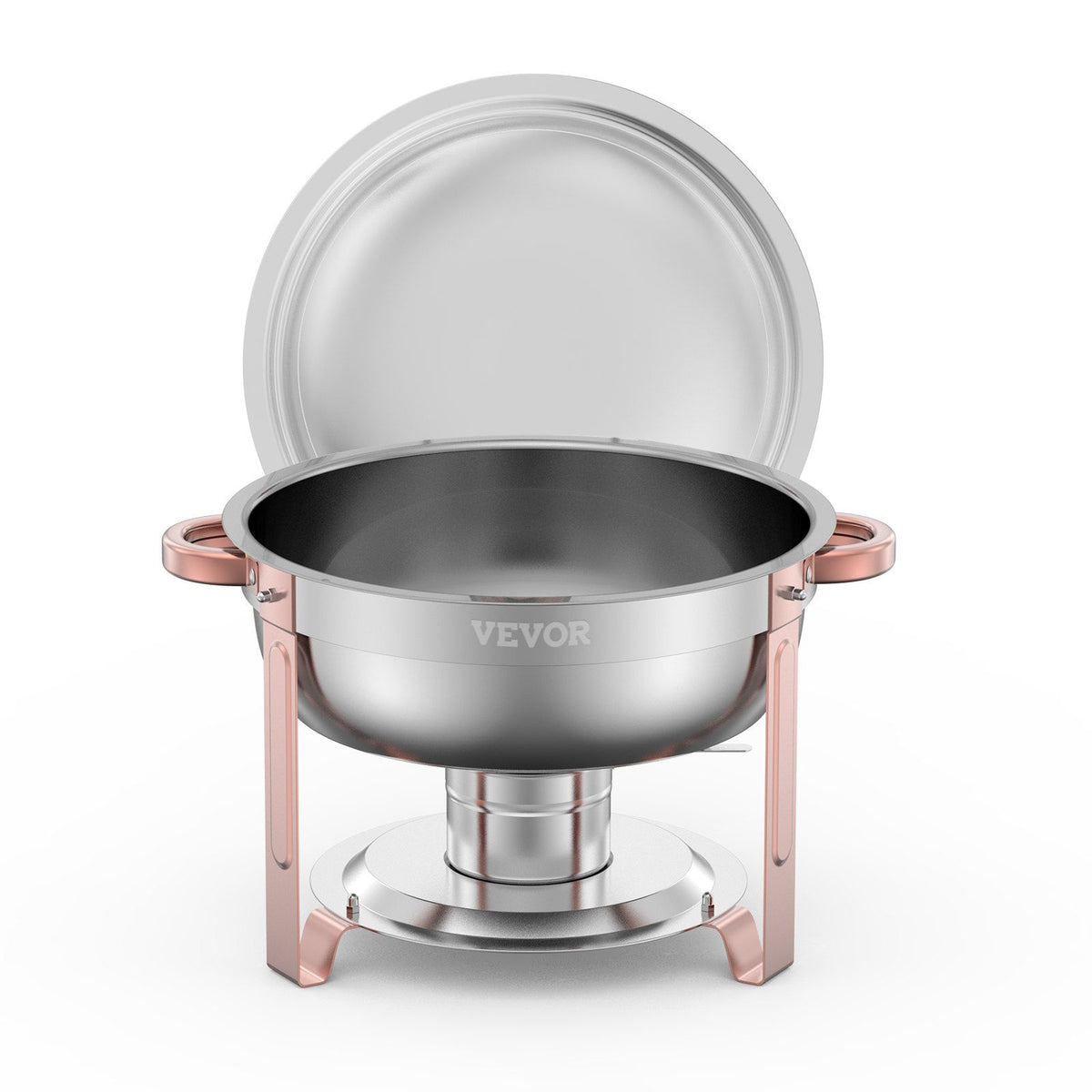 Chafing Dish Buffet Set, 5 Qt 4 Pack, Stainless Steel Chafer with 4 Full Size Pans, Rose Gold - Flavour Fushion Cooking Shop