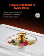 Chafing Dish Buffet Set, 4 Qt 2 Pack, Stainless Steel Chafer with 4 Half Size Pans,