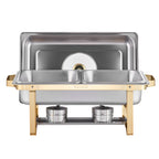 Chafing Dish Buffet Set, 4 Qt 2 Pack, Stainless Steel Chafer with 4 Half Size Pans,