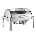 Roll Top Chafing Dish Buffet Complete Set, 9 Qt 1 Pack Stainless Steel Chafer