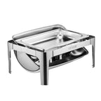 Roll Top Chafing Dish Buffet Complete Set, 9Qt Stainless Steel Chafer with Full Size Pan