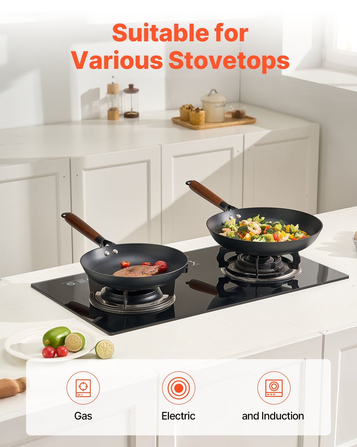 3-Piece Cast Iron Skillet Set 205, 265 & 310mm – Black - Flavour Fushion Cooking Shop
