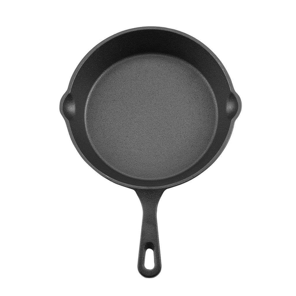 3-Piece Cast Iron Skillet Set 160, 220 & 265mm – Black