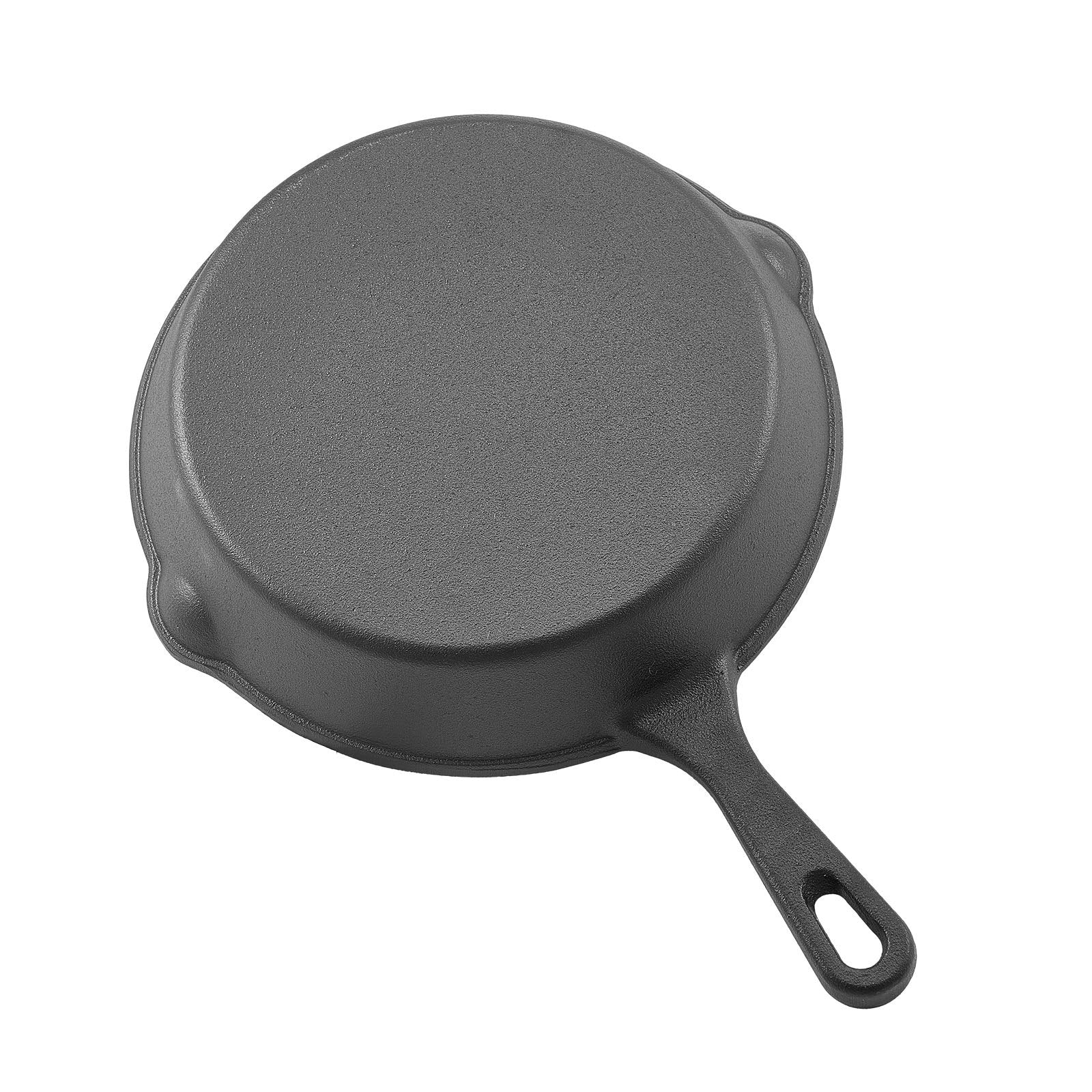 3-Piece Cast Iron Skillet Set 160, 220 & 265mm – Black