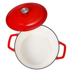 Enameled Cast Iron Dutch Oven 5.7L – Red