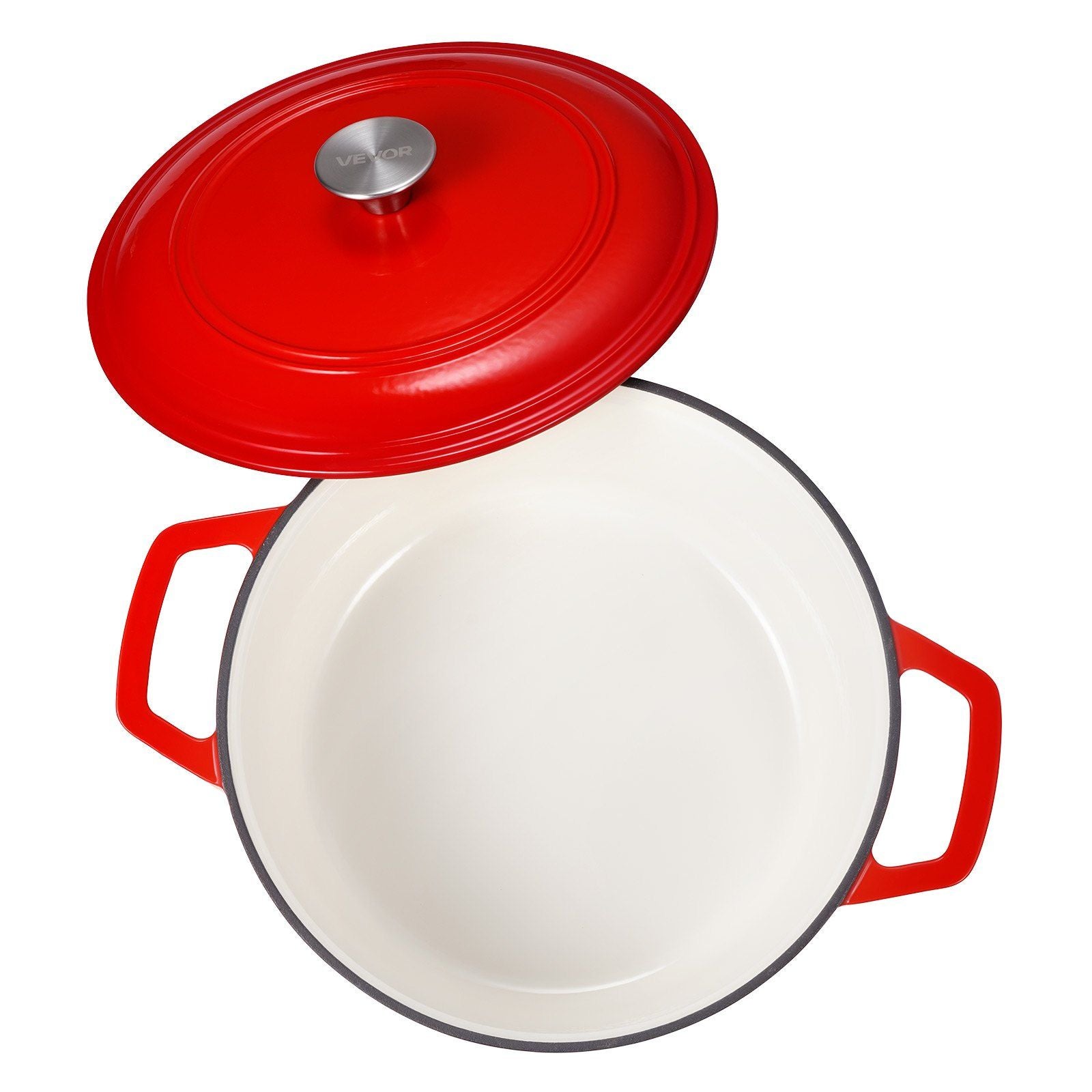 Enameled Cast Iron Dutch Oven 5.7L – Red
