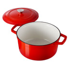 Enameled Cast Iron Dutch Oven 5.7L – Red