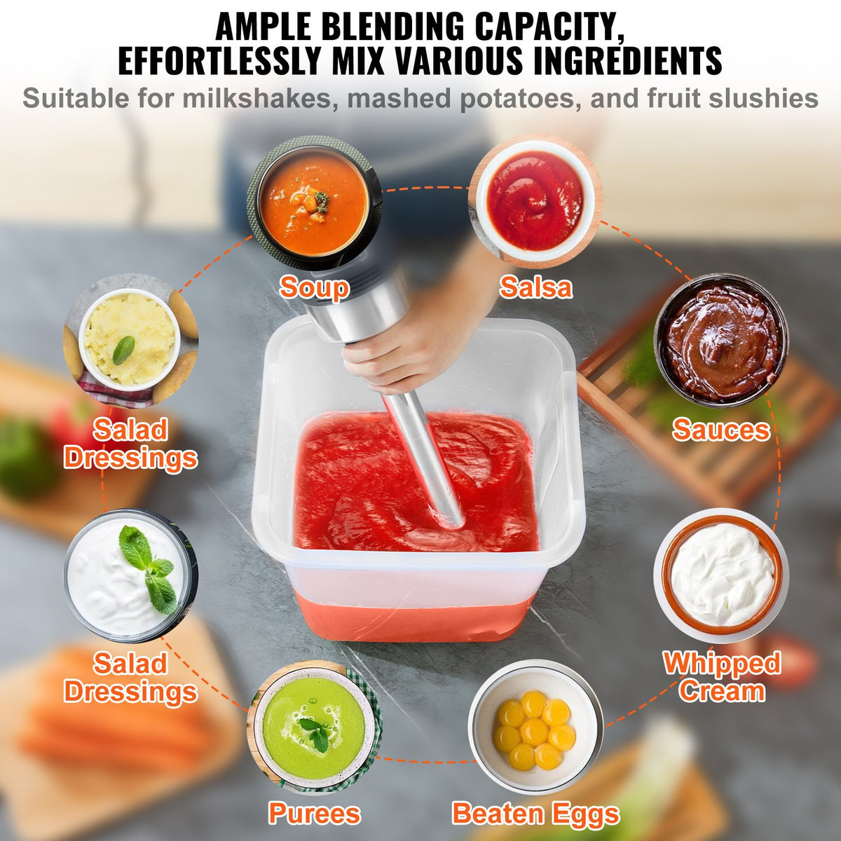 Commercial Immersion Blender Heavy Duty Hand Mixer 750W Variable Speed - Flavour Fushion Cooking Shop