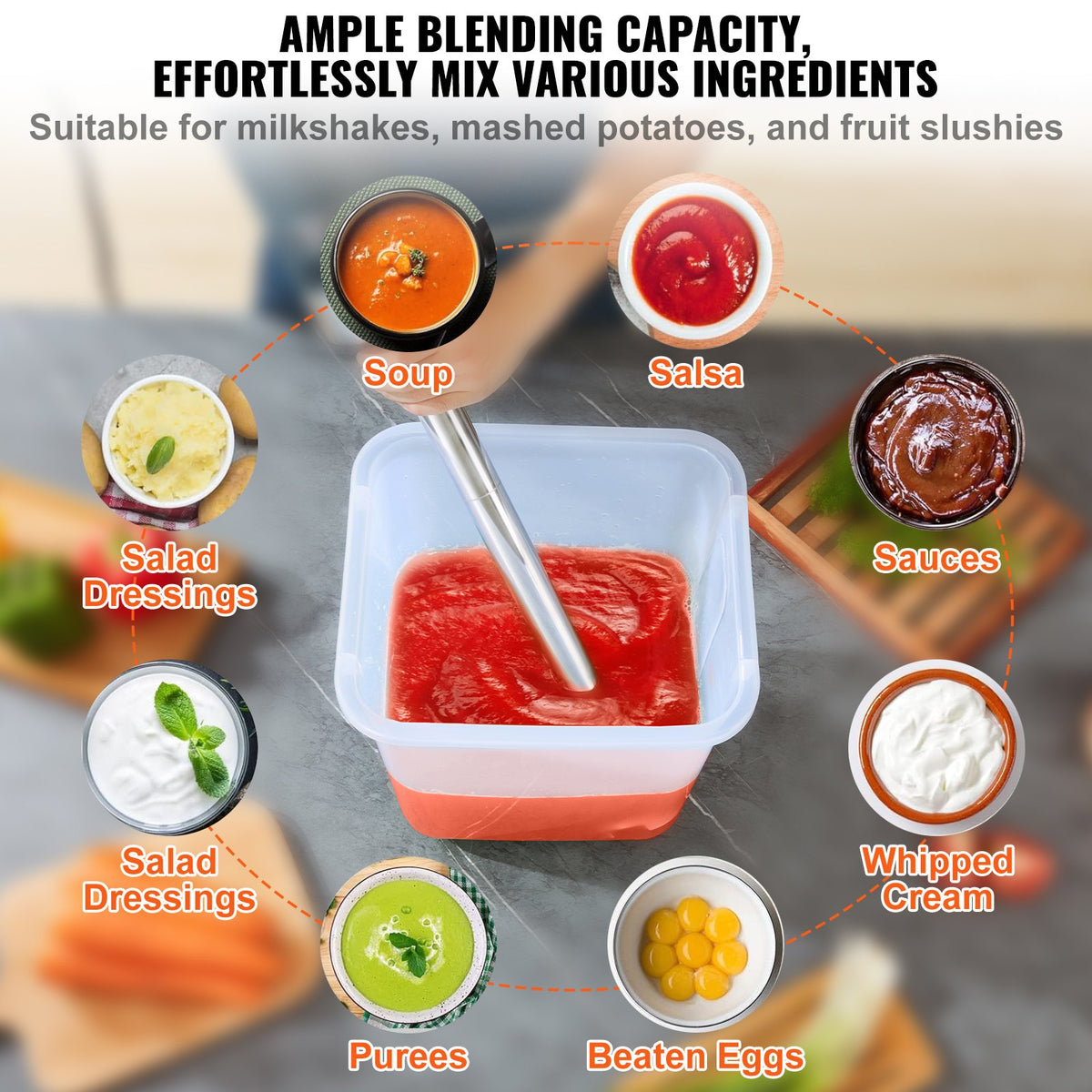 Commercial Immersion Blender Heavy Duty Hand Mixer 750W Variable Speed - Flavour Fushion Cooking Shop