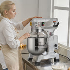 Commercial Food Mixer, 10L Commercial Stand Mixer with 3 Adjustable Speeds, 550W