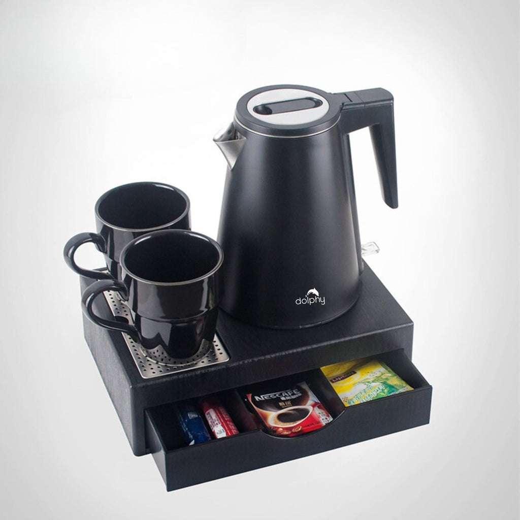 0.8L Stainless Steel Kettle - Black
(Double Layer)