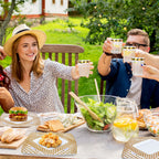 Elegant Gold-Trim Disposable Tableware Set - 175pcs Event Ready
