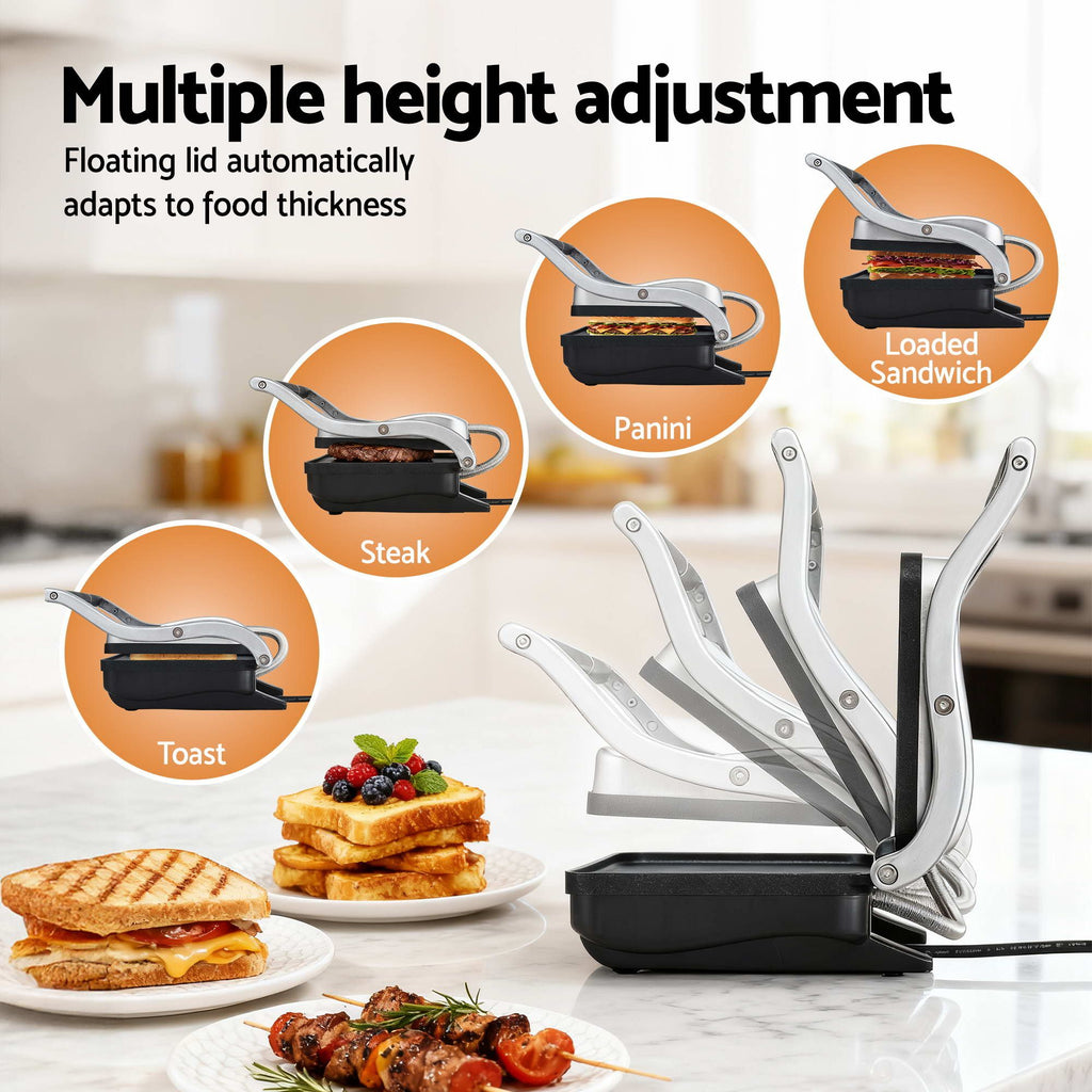 Devanti K7 Cordless Stick Vacuum & Sandwich Maker Panini Press Combo