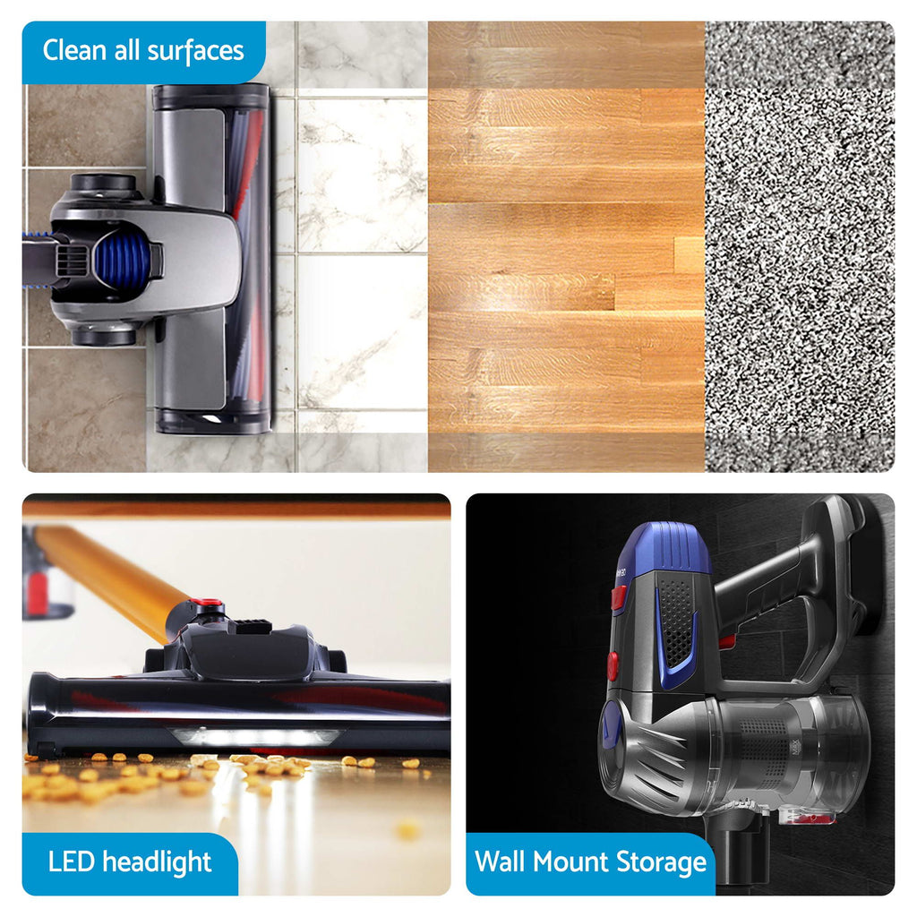 Devanti K7 Cordless Stick Vacuum & Sandwich Maker Panini Press Combo