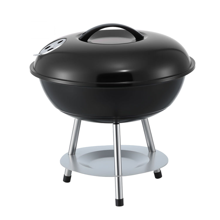 Grillz Charcoal BBQ Grill Portable with Lid for Camping Outdoor - Flavour Fushion Cooking Shop