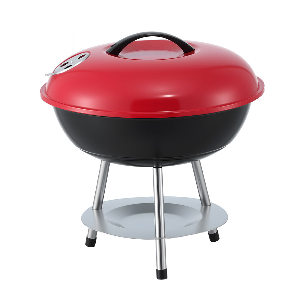 Grillz Charcoal BBQ Grill Portable with Lid for Camping Outdoor - Flavour Fushion Cooking Shop