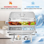 Alston 9L Chafing Dish Set, Premium 410 Stainless Steel Bufffers
