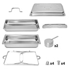 Alston 9L Chafing Dish Set, Premium 410 Stainless Steel Bufffers