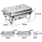 Alston 9L Chafing Dish Set, Premium 410 Stainless Steel Bufffers