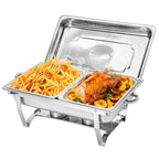 Alston 4.5LX2 Chafing Dish Set, Premium 410 Stainless Steel Buffet Warmer, Bain Marie Food Server