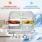 Alston 4.5LX2 Chafing Dish Set, Premium 410 Stainless Steel Buffet Warmer, Bain Marie Food Server