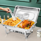Alston 4.5LX2 Chafing Dish Set, Premium 410 Stainless Steel Buffet Warmer, Bain Marie Food Server