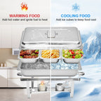 Alston 3LX3 Chafing Dish Set, Premium 410 Stainless Steel Buffet Warmer, Bain Marie Food Server